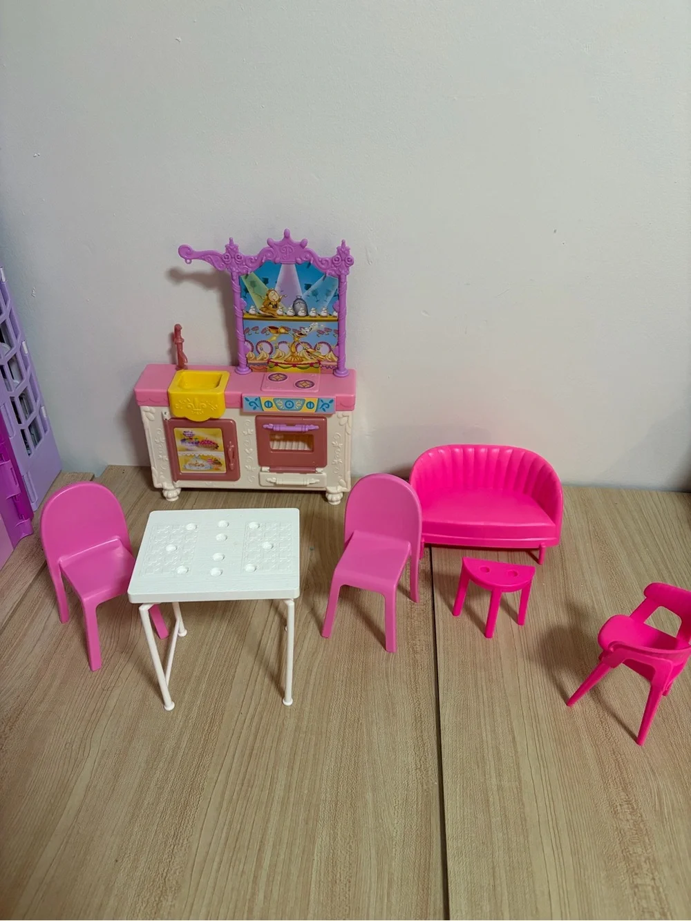 Barbie Pink & White Playroom Furniture Set
